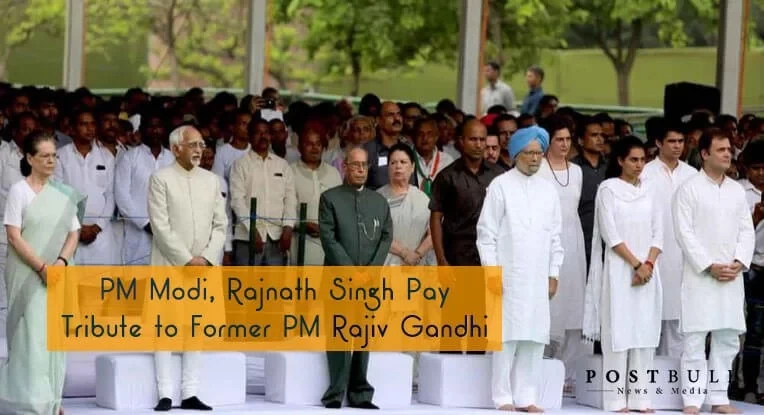 PM Modi , Rajnath Singh Pay Tribute to Former PM Rajiv