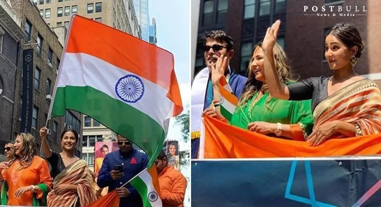 Hina Khan hoists the Indian National Flag at India Day