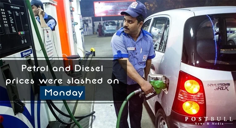 Petrol and Diesel Prices were slashed on Monday in 4 Metro