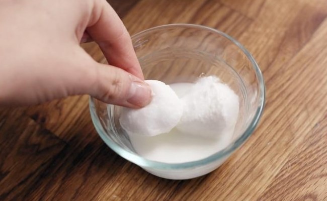 Image result for dip cotton ball in cold milk