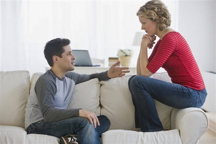 Couple talking