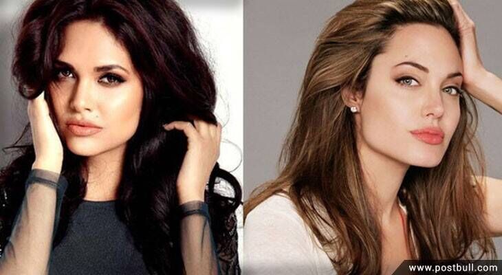 Angelina Jolie and Esha Gupta