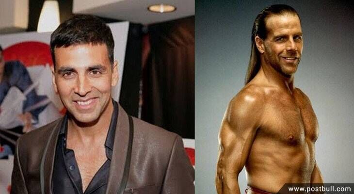 Akshay Kumar and Shawn Michaels