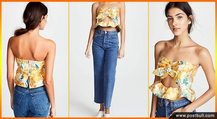 Neck top and jeans