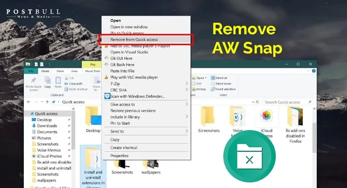 Permanently Remove Any Left Over Files And Folders Of Aw Snap From Your Computer