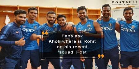 Fans ask Kholi where is Rohit on his recent ‘squad’ Post